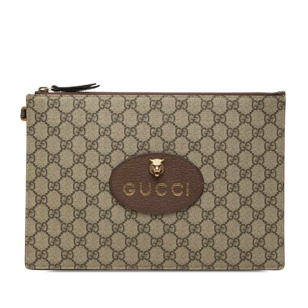 Gucci Neo Vintage Wristlet Pouch Gg #376135G64B